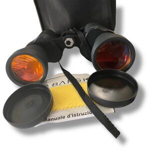 BARSKA NIC Vtg Black Binoculars with Case Fully Coated Optics 10x50WA 122M/1000M